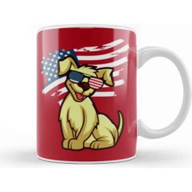 Baskı Dükkanı Dog Independence Day 4th Of July Gift Kupa Bardak