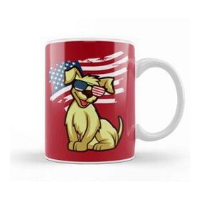 Baskı Dükkanı Dog Independence Day 4th Of July Gift Kupa Bardak