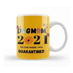 Baskı Dükkanı Dog Mom Guarantıned 2021 Kupa Bardak