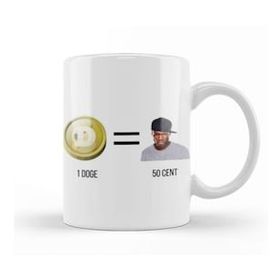 Baskı Dükkanı Dogecoin 1doge = 50CENT Kupa Bardak