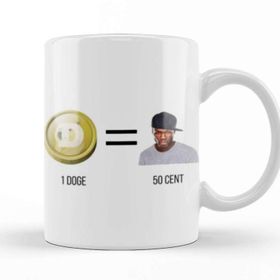 Baskı Dükkanı Dogecoin 1doge = 50CENT Kupa Bardak
