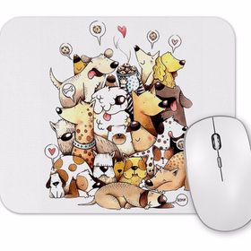 Baskı Dükkanı Dogs Pug Köpek Mouse Pad