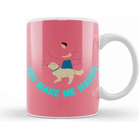 Baskı Dükkanı Dogs You Make Me Happy Dog Lover Gifts Kupa Bardak