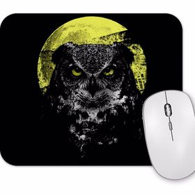 Baskı Dükkanı Dolunay Baykuş Korku Baykuş Mouse Pad