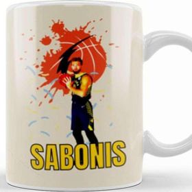 Baskı Dükkanı Domantas Sabonis Domantas Sabonis Vintage Art Legend Basketball Gift Vintage Retro Style Kupa Bardak