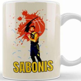 Baskı Dükkanı Domantas Sabonis Vintage Art Legend Basketball Gift Vintage Retro Style Kupa Bardak