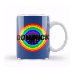 Baskı Dükkanı Dominick Cruz Vintage Retro Rainbow Style Warriors Design Wrestlers Gift Kupa Bardak