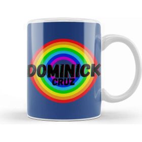 Baskı Dükkanı Dominick Cruz Vintage Retro Rainbow Style Warriors Design Wrestlers Gift Kupa Bardak