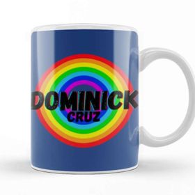 Baskı Dükkanı Dominick Cruz Vintage Retro Rainbow Style Warriors Design Wrestlers Gift Kupa Bardak