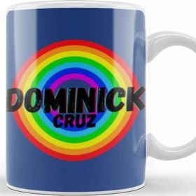 Baskı Dükkanı Dominick Cruz Vintage Retro Rainbow Style Warriors Design Wrestlers Gift Kupa Bardak