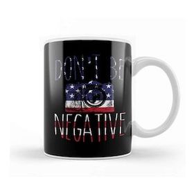 Baskı Dükkanı Don T Be Negative Usa Flag Patriotic Kupa Bardak
