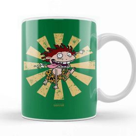 Baskı Dükkanı Donnie Retro Japanese Wild Thornberrys Beyaz 330 ml Porselen Kupa Bardak