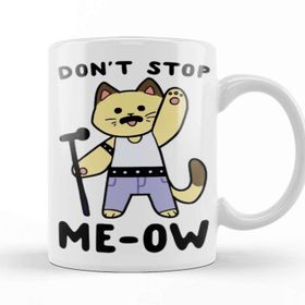 Baskı Dükkanı Don't Stop Me Ow Dont Stop Me Now Beyaz 330 ml Porselen Kupa Bardak