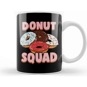 Baskı Dükkanı Donut Squad Donut Lover Breakfast Food Pun Beyaz 330 ml Porselen Kupa Bardak