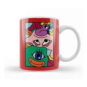 Baskı Dükkanı Doodle Illustration Beyaz 330 ml Porselen Kupa Bardak