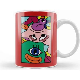 Baskı Dükkanı Doodle Illustration Beyaz 330 ml Porselen Kupa Bardak