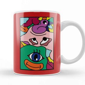 Baskı Dükkanı Doodle Illustration Beyaz 330 ml Porselen Kupa Bardak