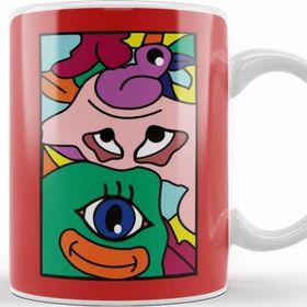Baskı Dükkanı Doodle Illustration Beyaz 330 ml Porselen Kupa Bardak