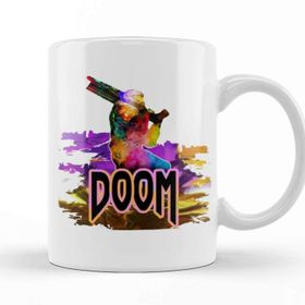 Baskı Dükkanı Doom 04 Beyaz 330 ml Porselen Kupa Bardak