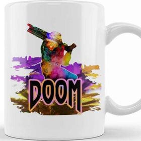 Baskı Dükkanı Doom 04 Beyaz 330 ml Porselen Kupa Bardak