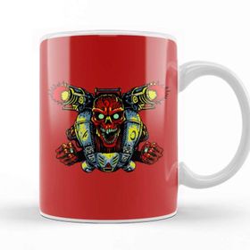Baskı Dükkanı Doomguy Knee Deep Fists Of The Revenant Beyaz 330 ml Porselen Kupa Bardak