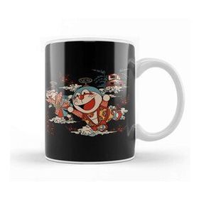 Baskı Dükkanı Dora-Zombie Doraemon Beyaz 330 ml Porselen Kupa Bardak