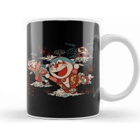 Baskı Dükkanı Dora-Zombie Doraemon Beyaz 330 ml Porselen Kupa Bardak