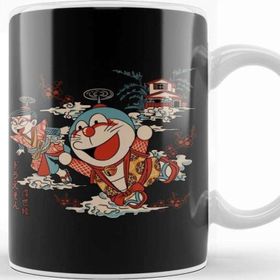 Baskı Dükkanı Dora-Zombie Doraemon Beyaz 330 ml Porselen Kupa Bardak