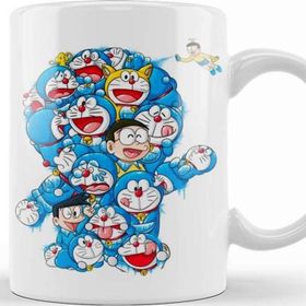 Baskı Dükkanı Doraemon 07 Beyaz 330 ml Porselen Kupa Bardak