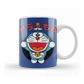 Baskı Dükkanı Doraemon Face Beyaz 330 ml Porselen Kupa Bardak