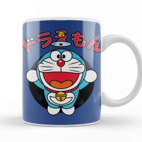 Baskı Dükkanı Doraemon Face Beyaz 330 ml Porselen Kupa Bardak