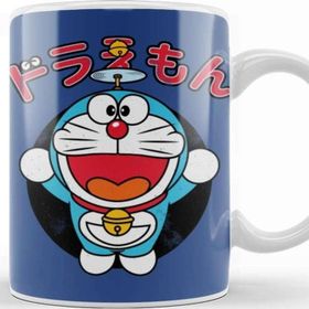 Baskı Dükkanı Doraemon Face Beyaz 330 ml Porselen Kupa Bardak