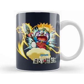 Baskı Dükkanı Doraemon x Brand Beyaz 330 ml Porselen Kupa Bardak