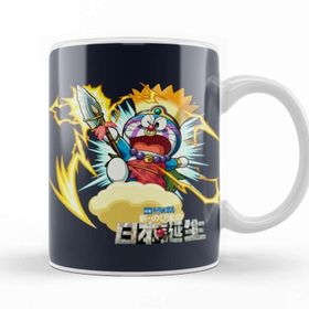Baskı Dükkanı Doraemon x Brand Beyaz 330 ml Porselen Kupa Bardak