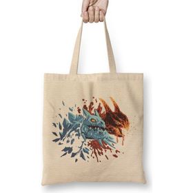 Baskı Dükkanı Dota 2 Jakiro Fire and Ice Bez Çanta