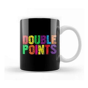 Baskı Dükkanı Double Points Text Beyaz 330 ml Porselen Kupa Bardak