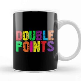 Baskı Dükkanı Double Points Text Beyaz 330 ml Porselen Kupa Bardak