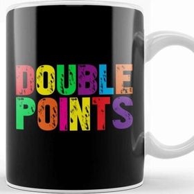 Baskı Dükkanı Double Points Text Beyaz 330 ml Porselen Kupa Bardak