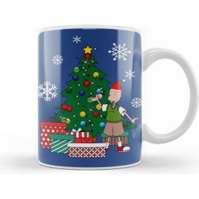 Baskı Dükkanı Doug Around The Christmas Tree Beyaz 330 ml Porselen Kupa Bardak