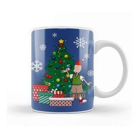 Baskı Dükkanı Doug Around The Christmas Tree Beyaz 330 ml Porselen Kupa Bardak