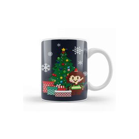 Baskı Dükkanı Dr Alphys Around The Christmas Tree Undertale Beyaz 330 ml Porselen Kupa Bardak