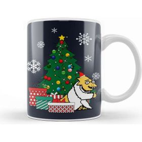 Baskı Dükkanı Dr Alphys Around The Christmas Tree Undertale Beyaz 330 ml Porselen Kupa Bardak