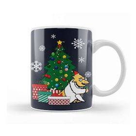 Baskı Dükkanı Dr Alphys Around The Christmas Tree Undertale Beyaz 330 ml Porselen Kupa Bardak