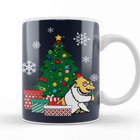 Baskı Dükkanı Dr Alphys Around The Christmas Tree Undertale Beyaz 330 ml Porselen Kupa Bardak