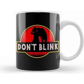 Baskı Dükkanı Dr Who Jurassic Park Dont Blink Porselen Beyaz Kupa Bardak