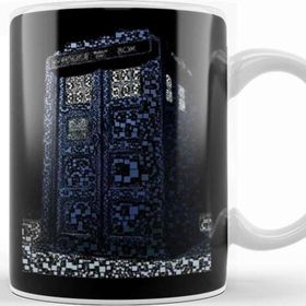 Baskı Dükkanı Dr Who Tardis Porselen Beyaz Kupa Bardak