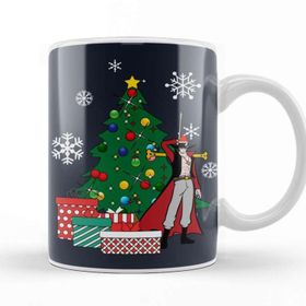 Baskı Dükkanı Dracule Mihawk Around The Christmas Tree One Piece Porselen Beyaz Kupa Bardak