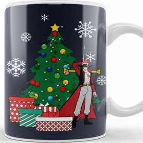 Baskı Dükkanı Dracule Mihawk Around The Christmas Tree One Piece Porselen Beyaz Kupa Bardak