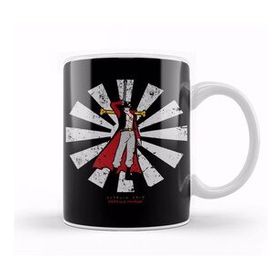 Baskı Dükkanı Dracule Mihawk Retro Japanese One Piece Porselen Beyaz Kupa Bardak