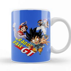 Baskı Dükkanı Dragon Ball Gt Kid Goku Pan Trunks Porselen Beyaz Kupa Bardak